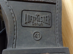 Vintage - Herren-Schuhe, Schnürschuhe, Gr. 41, schwarz/braun, gebraucht, Leder Bild 8