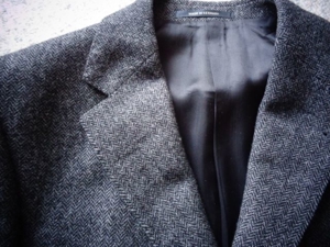 Vintage - Herrenbekleidung Jacket Kurzgr. 23, ca. Gr. 46, Fischgrät-Muster Bild 3