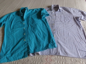 Vintage - Herren - Hemden, 2 Stück, ca. Gr. S bzw. ca. Gr. 37/38, 2 x Kurzarm Bild 1