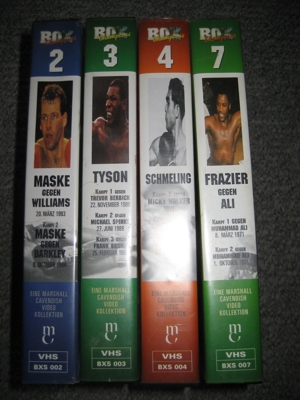 4 VHS Kassetten Cassetten Original-Filme Boxen Boxkampf von Maske, Tyson, Schmeling, Frazier Bild 10