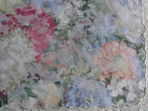 Tischwäsche: Mitteldecke, Decke, Tischdecke, ca. 86 x 86 cm, floral Bild 3