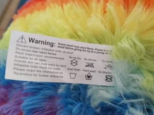 Unikat - Ball   Sitzball   Yogaball LAMA in Regenbogenfarben 24 Zoll, unbespielt Bild 5