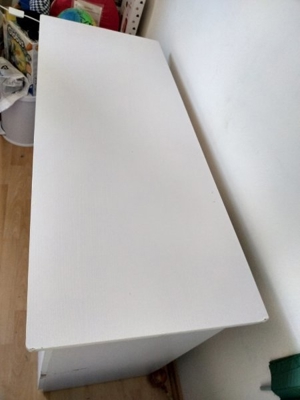 selten / weißer Schreibtisch MIT 3 Schubladen MIT 3 Ablagefächer seitlich Bild 6