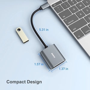 OTG USB 3.0 Typ C, Speicherkartenleser Beikell Dual, Samsung PROPlus MicroSDXC 256GB, 160MB s Bild 9