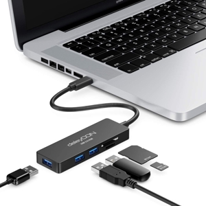 OTG USB 3.0 Typ C, 3fach Hub, & Speicherkartenleser Dual, SD & MicroSD,  Transcend MicroSDXC128GB Bild 6