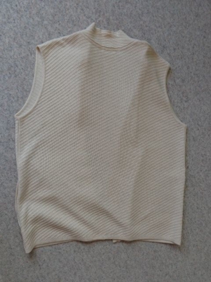 Damen - Weste Strickweste Wollweste ecru Gr. 48 bzw. ca. Gr. XL Bild 2