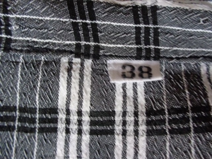 Vintage Bluse ärmellos, lange Form, Gr. 36/38 bzw. ca. Gr. S/M, schwarz/weiß Bild 4