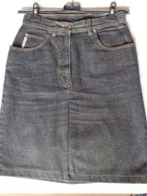 Vintage Rock Jeansrock ca. Gr. 36/38 bzw. ca. Gr. S/M, schwarz