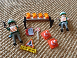Spielzeug Playmobil Verkehrskontrolle / Straßensperrung