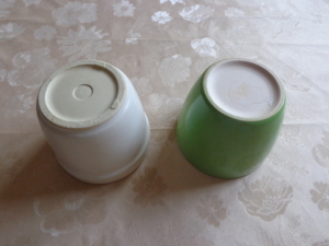 Blumentopf, Übertopf, weiß und grün, 2 St. 5,00 Euro oder einzeln Bild 3