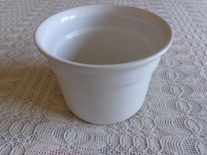 Haushalt - Deko - Blumenübertopf, weiß, Keramik, Durchm. ca. 16 cm
