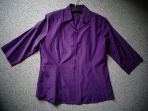 Damenbekleidung Bluse ca. Gr. 38/40, rot, Stretch, 3/4--Arm Bild 5