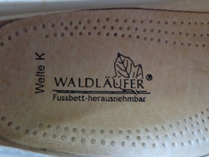 NEU Damenschuhe Waldläufer Gr. 5 bzw. Gr. 38 beige Leder, Fußbett Bild 7