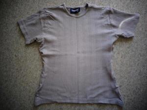 Mädchenbekleidung Shirt Rippenshirt Gr. 164 hellgrau Bild 1