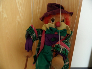 Marionetten Holz Clown Dachbodenfund 2 Stück Bild 5