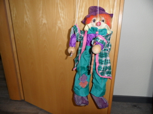 Marionetten Holz Clown Dachbodenfund 2 Stück Bild 9