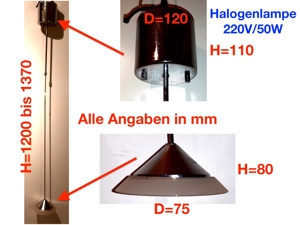 Deckenlampe Halogen und Zuglampe Alcantara Bild 1