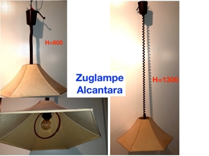 Deckenlampe Halogen und Zuglampe Alcantara Bild 2