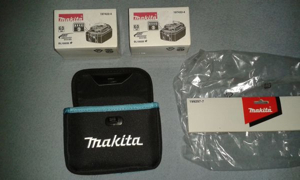 Makita Original 2 x 1860B mit LED + Akkutasche Doppel-Batterie-Tasche für 2 Akkus 18V neu Bild 2