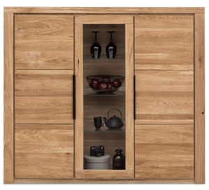 Highboard Greta Eiche teilmassiv geölt ET-2555 Bild 2
