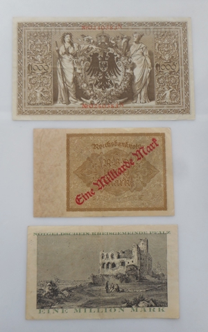 Konvolut - Reichsbanknote - Notgeldschein - Darlehnskassenschein Bild 3