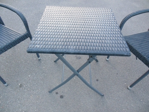 Gartensitzgruppe - Gartenmöbel - 1 Tisch + 2 Stühle Bild 2