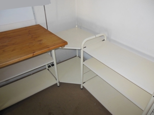 Schreibtisch - Büroecke - Regal incl. 4 Schubladen - Eckregal - Bürostuhl Bild 3