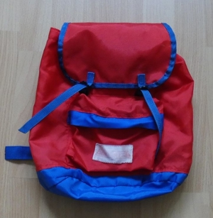 Rucksack rot/blau - bonanza - 30 cm/25 cm/ 12 cm - gepolsterter Rücken Bild 1
