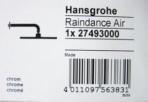 Duschkopf Hans Grohe Raindance Air 30cm neuwertig Bild 3