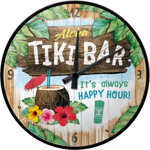 Tolle Tiki Bar Wanduhr von Nostalgic-Art