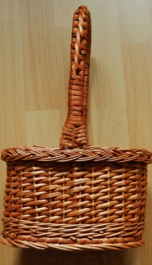 Flaschenträger - Weide geflochten braun - dekorative Handarbeit