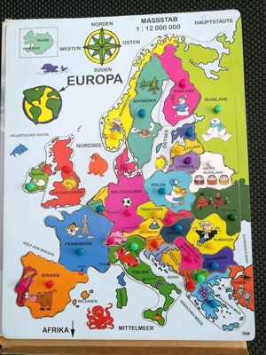 Europa Holz Puzzle von TCM. Bild 2