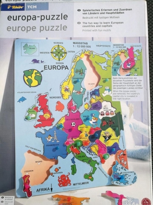 Europa Holz Puzzle von TCM. Bild 1