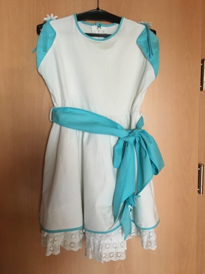 Festliches Mädchen Sommerkleid Gr. 128 Bild 5
