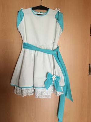 Festliches Mädchen Sommerkleid Gr. 128 Bild 2