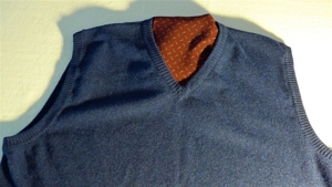 Pullunder NEU 100 % Lambswool Pullover ohne Ärmel Gr 56 / XL-XXL V-Ausschnitt Walbusch Blau + Ziegel Bild 10