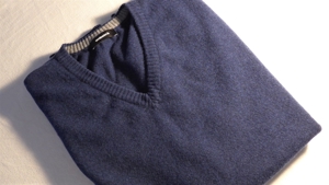 Pullunder NEU 100 % Lambswool Pullover ohne Ärmel Gr 56 / XL-XXL V-Ausschnitt Walbusch Blau + Ziegel Bild 6