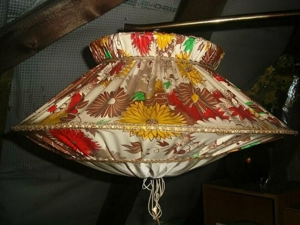 Antike Stehlampe Stehleuchte Lampenschirm 1940 Bild 1