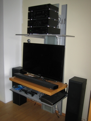 TV und Phono Säule   Media Säule von Brinkmann   Fernsehtisch