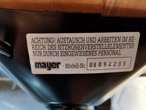 Bürostuhl, orange, Kunstleder, original 70er Bild 5