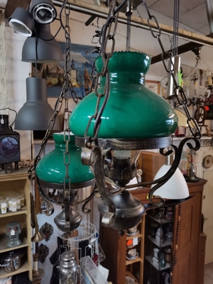 3 gleiche Deckenlampen, grün, Hängelampe Bild 3