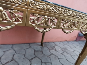 Couchtisch, Beistelltisch, Metall + Marmor, was ganz besonderes Bild 5