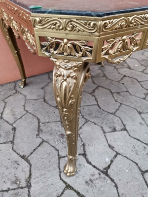 Couchtisch, Beistelltisch, Metall + Marmor, was ganz besonderes Bild 2