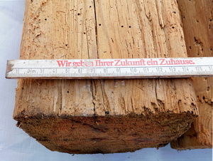 Balken kufen Doppel Bett gestell Fachwerk Dachstuhl Scheune Alt Holz Balken vintage Landhaus shabby Bild 10