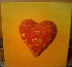 hübsches Bild 20x20 cm, Herz in 3D Bild 2