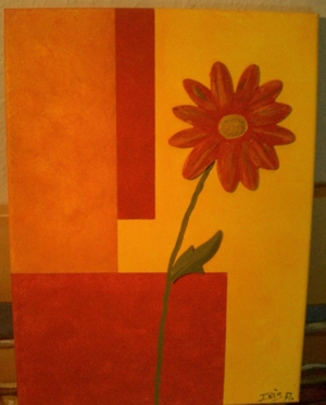 hübsches Bild 30x40 cm, 3D Blüte, Keilrahmen Bild 2