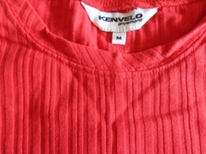 #Shirt Rippenshirt Gr. M bzw. ca. Gr. 36/38, rot, in sich gestreift Bild 2