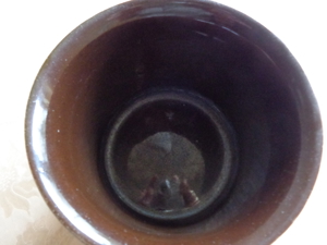 Blumenübertopf, Blumentopf, beige/braun, ca. 14,5 Innendurchm. Bild 5