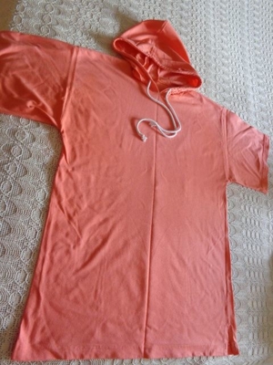 #Vintage Kapuzenshirt, Hoodie, Shirt, Longshirt, orange, Gr. 36/38 bzw. ca. Gr. S/M Bild 1