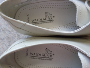Damenschuhe Waldläufer Gr. 5 bzw. Gr. 38 ecru Leder, Fußbett Bild 2
